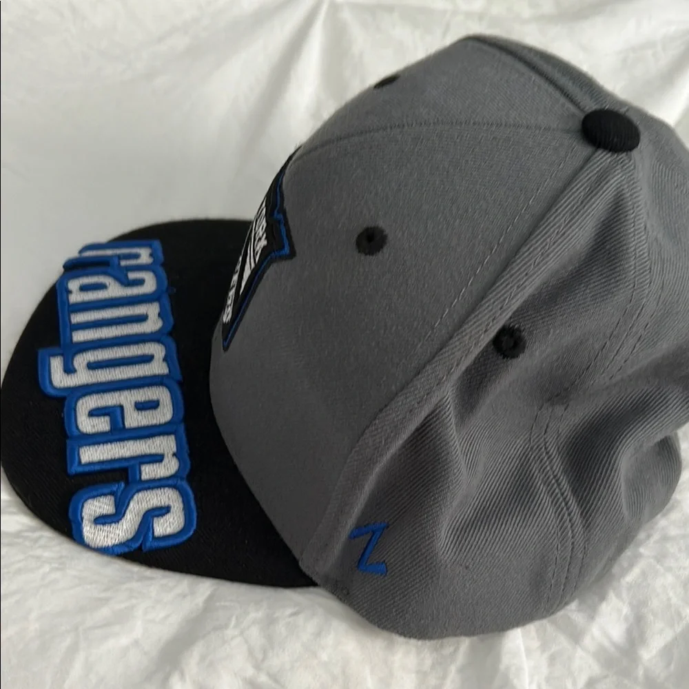 New York Rangers Gray and Black Cap with blue logo